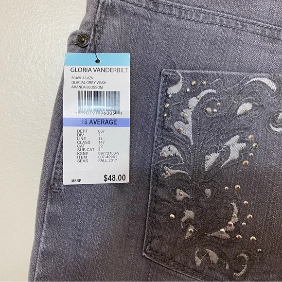 Gloria Vanderbilt Slimming Amanda Jeans. Size 18. NWT. - Picture 8 of 8